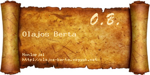 Olajos Berta névjegykártya